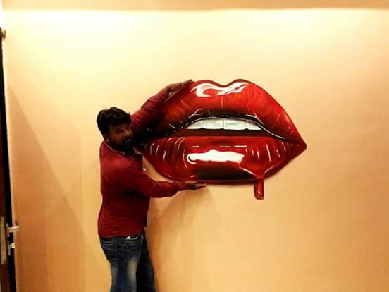 Lips 3D WALL PAINTING